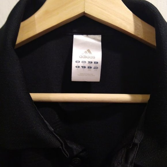 Adidas Men's Black Athletic Polo Shirt size Large - Picture 3 of 6